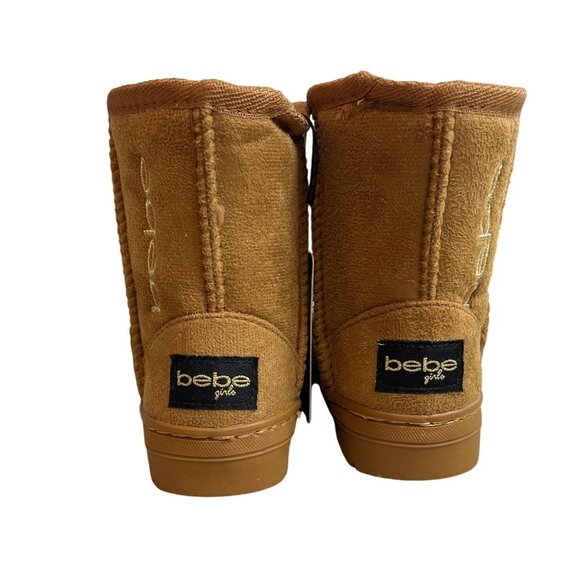Bebe Toddler Girl's Brown Winter Boots Sz 5 - Picture 4 of 9
